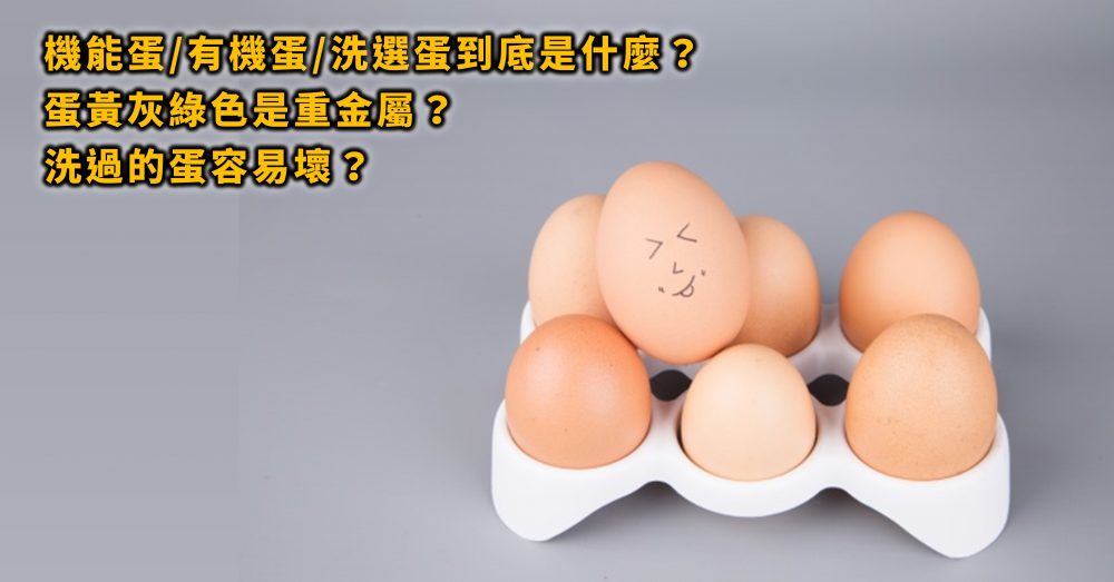 洗過的蛋容易壞？灰綠色是重金屬？機能蛋、有機蛋、洗選蛋到底是什麼？